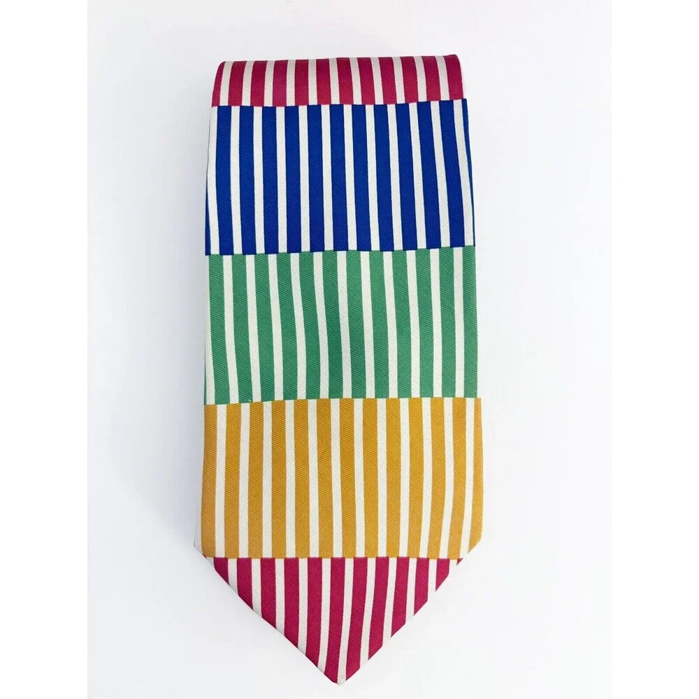 J. Crew Colorful Silk Tie Made in USA